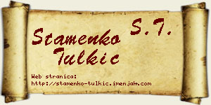 Stamenko Tulkić vizit kartica